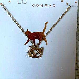 Lauren Conrad cat face necklace
